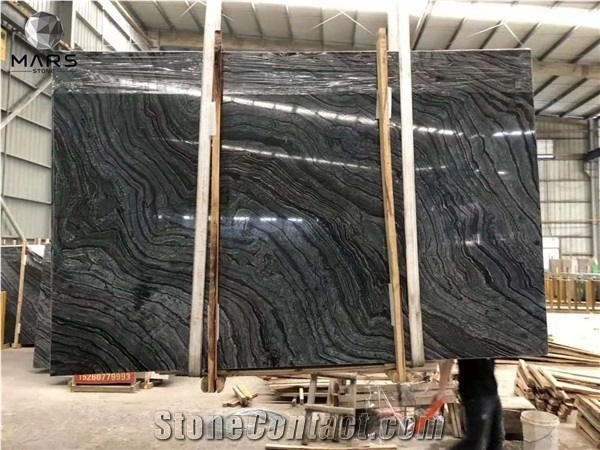 China Black Wood Vein Marble Stone for Floor and Wall