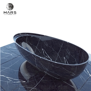 China Cheap Nero Marquina Marble Stone for Stone Project
