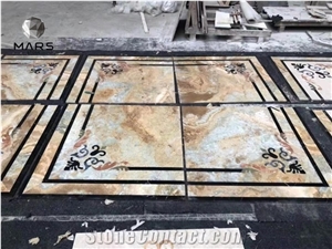 China Factory Foyer Marble Water-Jet Medallion Marble-Slabs