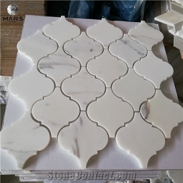 Customized Design Kitchen Wall Lantern Shape Mosaic Tiles