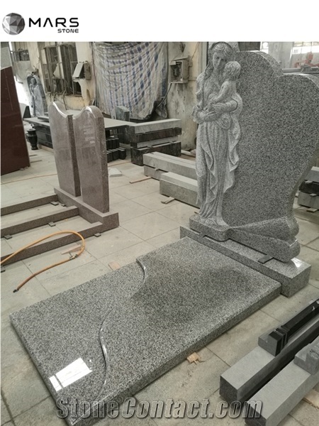 Customized Heart Shaped Carving Angel Gravestone for Sale