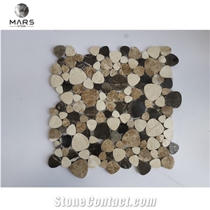 Design Irregular Shape Classic Marble Mosaic Flooring Types