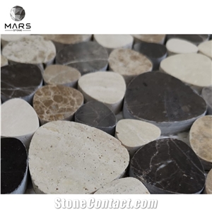 Design Irregular Shape Classic Marble Mosaic Flooring Types