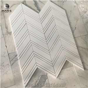 Dolomite White Marble Mosaic Tiles for Kitchen Backsplash