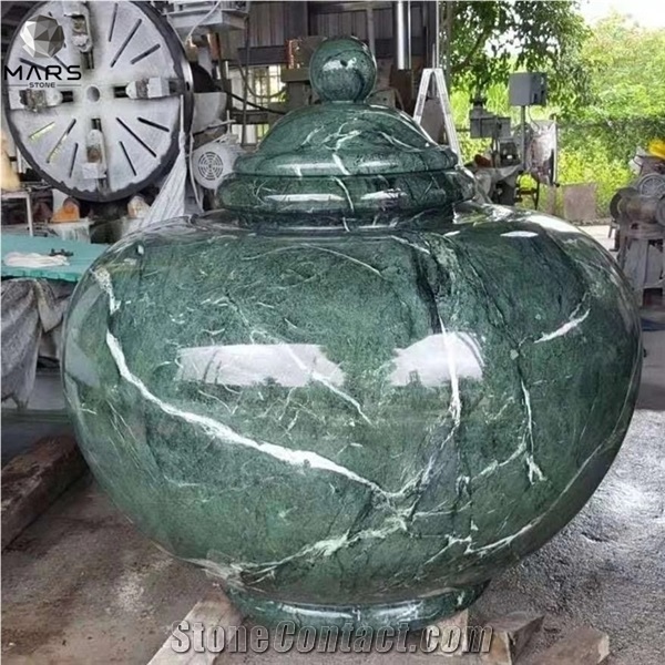 Factory Price Verde Lpi Empress Dark Green Marble Floating Ball Fountains