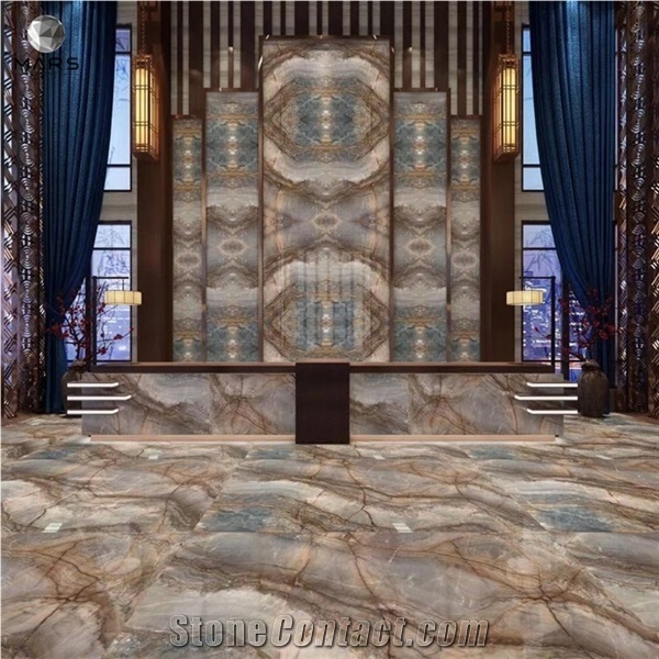 Hot Sale Yellow and Blue Yinxun Palissandro Marble