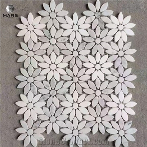 Hot Selling Daisy Flower Marble Mosaic Tiles