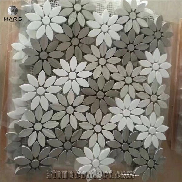 Hot Selling Daisy Flower Marble Mosaic Tiles From China Stonecontact Com
