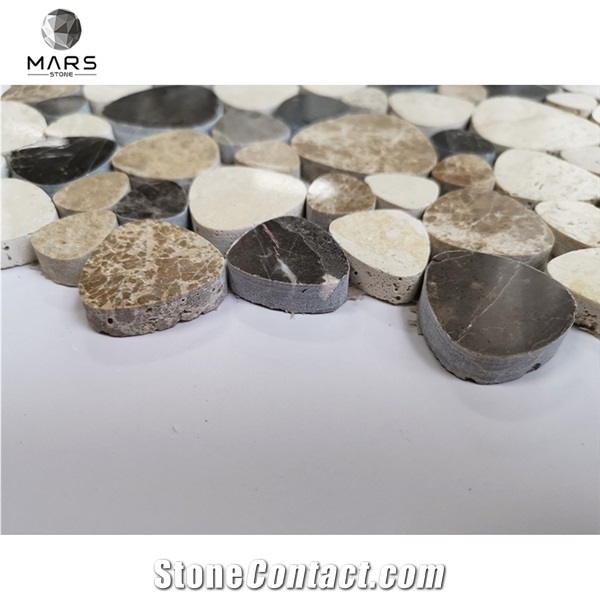 Irregular Shape Classic Marble Mosaic Flooring Types