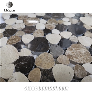Irregular Shape Classic Marble Mosaic Flooring Types