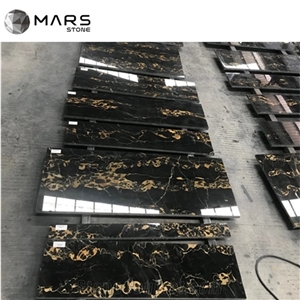 Italy Golden Black Nero Marble with Gold Veins for Floor