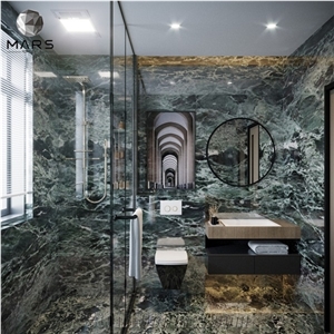 Luxury Polished Italian Verde Green Marble Stone Big Slabs