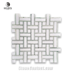 Marble Mosaic Tile Modern Design Polished Weave Stone