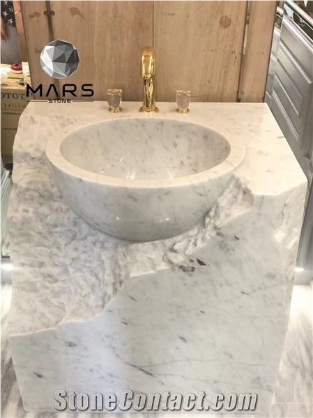 Modern Bathroom Freestanding Natural Stone Italian Carrara