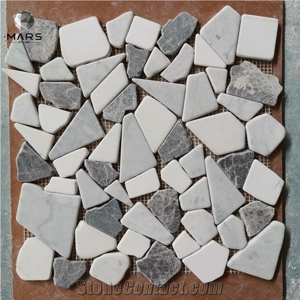 Tombled Irregular Natural Stone Mosaic Tiles