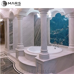Yugoslavia White Bianco Polaris Classic Marble Bathroom Design