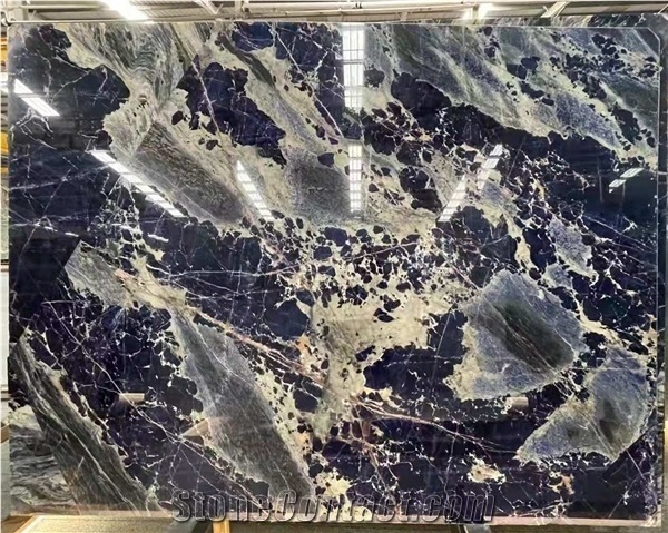 Africa Namibia Blue Sodalite Granite Slab