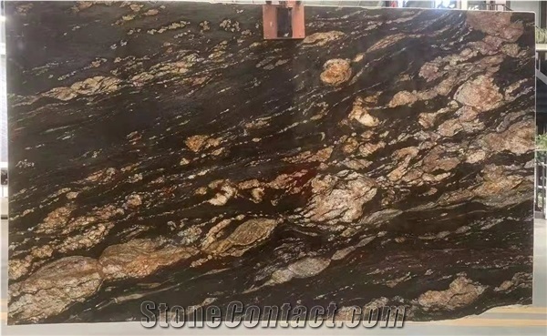 Brazil Preto Lotus Black Granite Slab