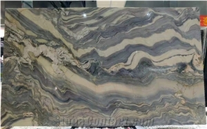 Brazil Silk Road Fusion Blue Quartzite Slab