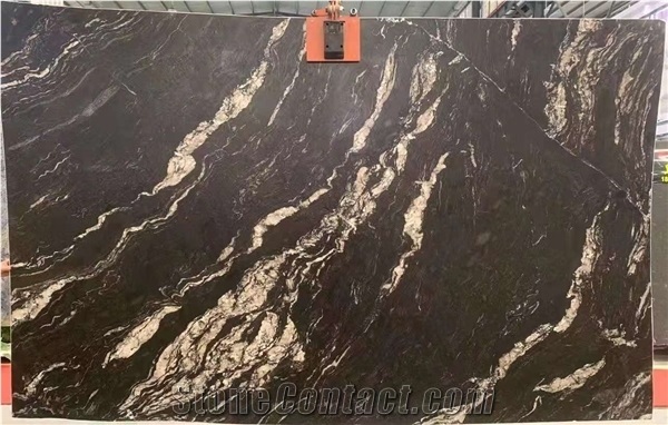 Brazil Tropical Black Storm Granite Slab