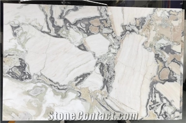 Luxury Antolini Dover White Marble Slab