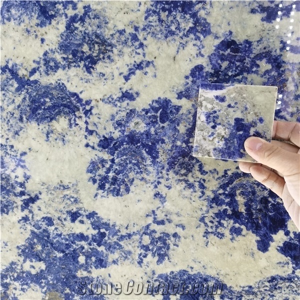 Luxury Bolivia Blue Sodalite Marble Slab