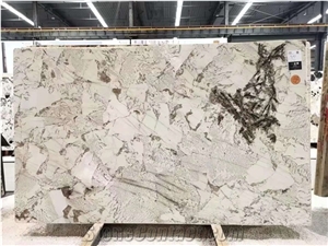 Luxury Brazil Alpen White Granite Slab