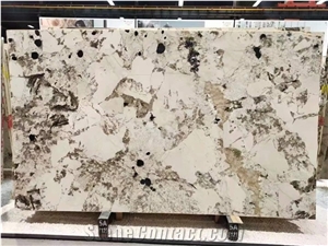Luxury Brazil Alpen White Granite Slab