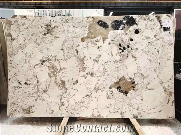 Luxury Brazil Alpine White Granite Slab