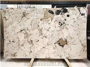 Luxury Brazil Alpine White Granite Slab