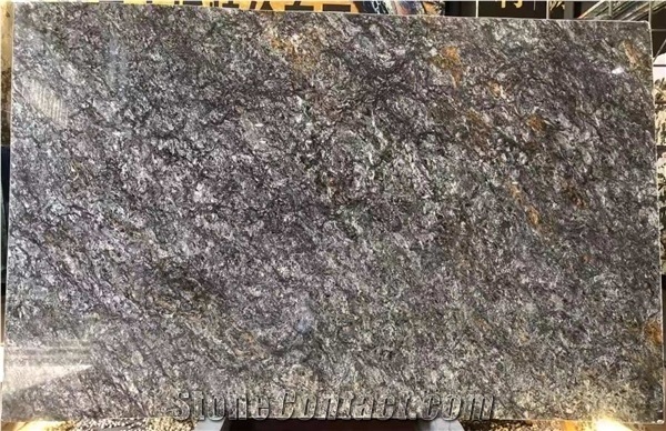 Luxury Brazil Metallica Silk Golden Granite Slab