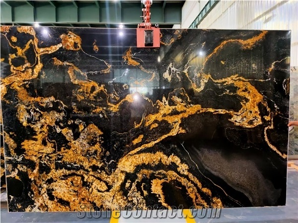 Luxury Brazil Morumbi Gold Granite Slab