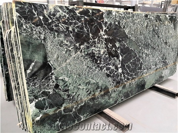 Luxury Italy Verde Fraye Apli Marble Slab