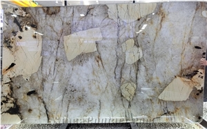Patagonia Yellow Quartzite Granite with Big Crystal