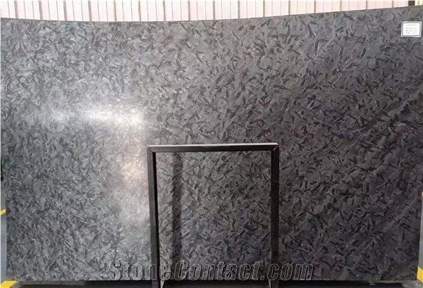 Polished Brazil Black Metal Granite Slab