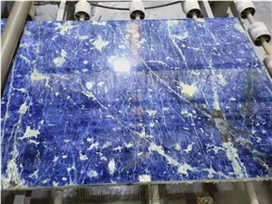 Polished Brazil Pedra Extra Sodalite Blue Marble Stone Slab