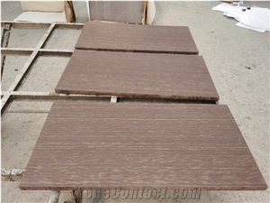 Polished China Purple Brown Wooden Grain Sandstone Slabs