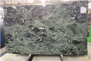 Polished Italian Verde Aver Green Marble Slab