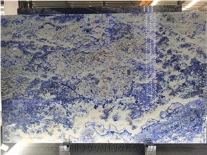 Polished Sodalite Azul Royal Blue Granite Slab