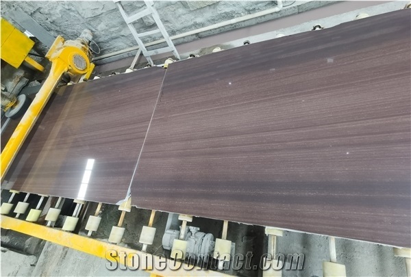 Purple Brown Wooden Grain Sandstone Floor Tiles