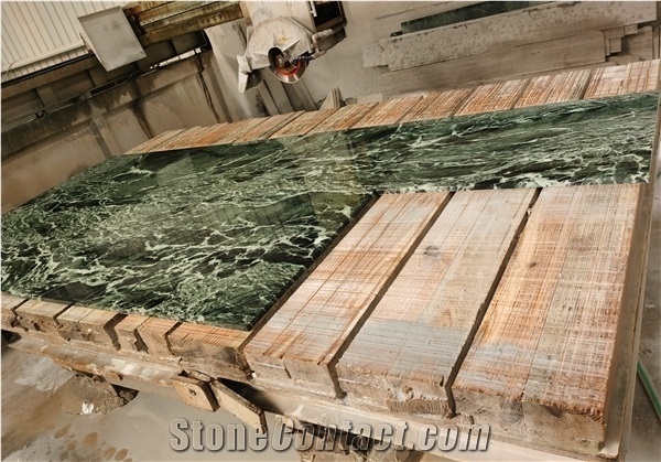 Verde Alpi Scuro Green Marble Floor Tiles