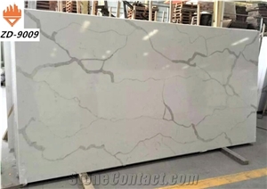 2021 New Calacatta Quartz Stone Slabs Zd9009
