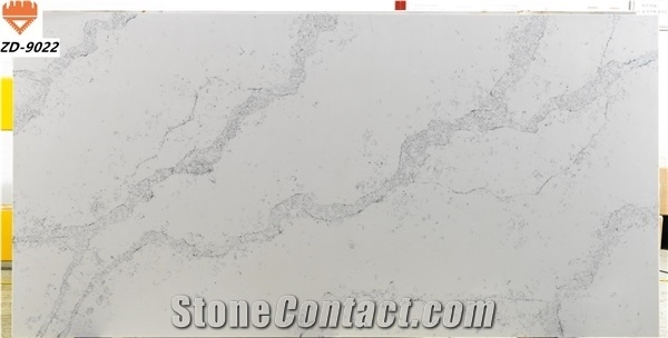 Artificial Malaysia Calacatta Quartz Stone Slab for Countertops