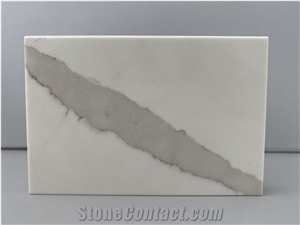 Artificial Marble Slabs Calacatta Gold Veins for Cupboard