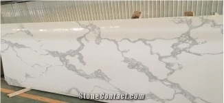 Artificial Marble Slabs Calacatta Gold Veins for Cupboard