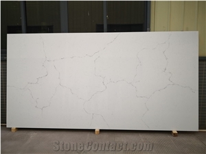 Artificial Stone Calacatta White Quartz Slabs Factory Price