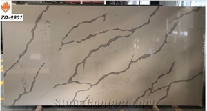 Calacatta Quartz Stone Slab for Kitchen Countertop
