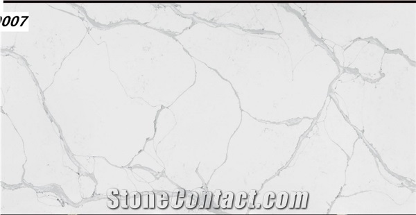 Calacatta Quartz Stone Slabs for Tv Backgound Wall