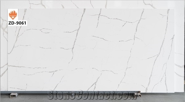 Calacatta Quartz Stone Slabs Manufacturer Price for Worktop