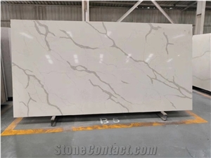 Calacatta White Artificial Stone Quartz Slab